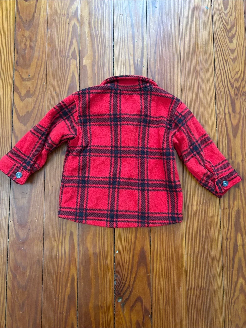 Carter's Red and Black Plaid Fleece Jacket
